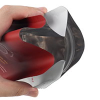 Sachet Doypack refermable avec intérieur métallisé pour emballage alimentaire, résistant à l'humidité, réutilisable, souple, imprimé sur mesure