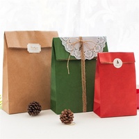 Sac en papier kraft personnalisé pour restaurant, sac en papier brun pour emporter, sacs en papier pour emballer les aliments