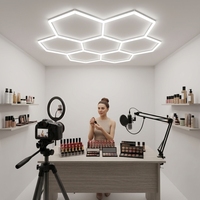 Luz LED Hexagonal Personalizable de 6500K y 120lm/W para Estudio Personal, Transmisión en Vivo, E-commerce y Creadores de Videos DIY