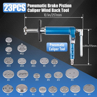 Kit d'outils de compression de frein à disque pneumatique 23 pièces |   Outil de rétrofriction du piston de frein à air avec 22 adaptateurs