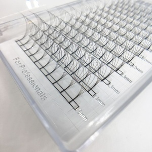 มืออาชีพเกาหลีพัดลมพรีเมดขนตาก้านยาวขนตา 3d 10d พัดลมพรีเมดเมก้าปริมาณต่อขนตา