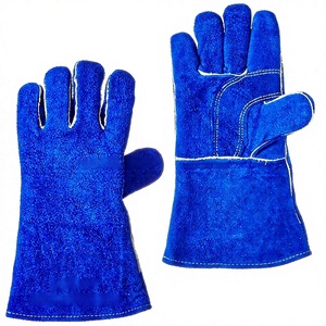Gants de soudage en cuir, sûrs et anti-perforation, résistants au feu et aux hautes températures, gants de four - Product Image 1