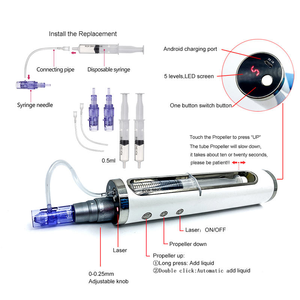 <span class=keywords><strong>Seringue</strong></span> Cylindrique Portable ABS pour Soins Esthétiques, Machine de Beauté Nano à 42 Aiguilles, Stylo Derma à l'Acide Hyaluronique pour l'Élimination des Rides du Visage - Product Image 5