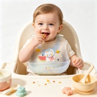 Bavoir bébé pliable en silicone de qualité alimentaire, imperméable, léger et fin pour l'été, idéal pour l'alimentation - Vente en gros