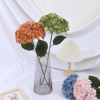 Flores Artificiales de Hortensia de Seda Grandes, Textura de Alta Gama, Acabado Hidratante, Decoración Floral de Calidad Hotelera para Bodas, Día de San Valentín