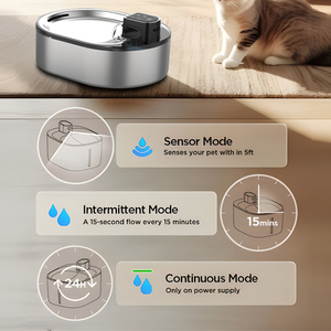 Fontaine à eau automatique pour animaux de compagnie CITICITY, en acier inoxydable de haute qualité, fonctionnant sur piles, pour l'eau potable et l'alimentation - Product Image 6