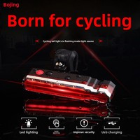 Feu arrière de vélo à LED rechargeable avec fonction d'avertissement pour la conduite nocturne et l'utilisation en extérieur