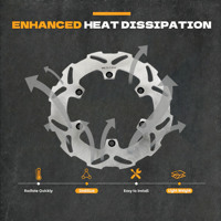 Disque de frein arrière personnalisé 218,5 mm en acier inoxydable pour moto KTM 250 EXC Racing Six Days 2009-2015