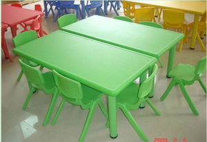 Vente en gros de meubles de jardin d'enfants Flyfashion Tables et chaises en plastique pour enfants Table d'étude et ensemble de chaises Table d'apprentissage pour enfants - Product Image 4