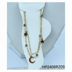 All'ingrosso accessori da donna in acciaio inossidabile placcato oro alla moda anello bracciale collana orecchino Set di gioielli da sposa - Product Image 1