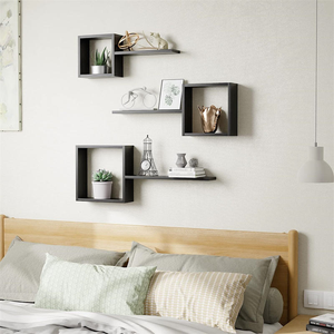 Estantes Flotantes de Pared, Juego de 5 Estantes de Gran Capacidad, 16 Pulgadas de Largo x 12 Pulgadas de Ancho, Estantes de Madera Rústica para Sala de Estar - Product Image 3