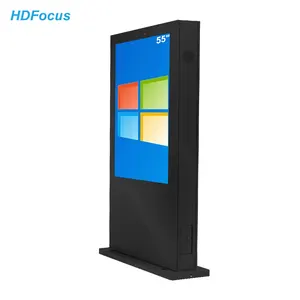 Tầng thường vụ Windows quảng cáo LCD kỹ thuật số Totem IP65 ngoài trời không thấm nước cảm ứng điện dung màn hình kép kiosk