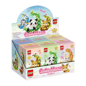 Figura de Ladrillo de Flores y <span class=keywords><strong>Luna</strong></span> EPT, Modelo de Animal de Dibujos Animados con Micro-Diamantes, Juego de Bloques de Construcción - Product Image 2