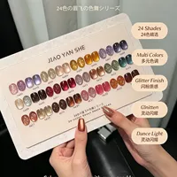 JIAOYANSHE Kit de 24 Gels Ongles Effet Œil de Chat Diamant Brisé 2026 Nouvelle Collection Haute Qualité Tendance 12ml Gel UV Non Toxique Vente en Gros ODM/OEM