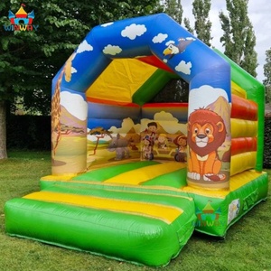 WINWAYTOYS Commercial Safari Jungle <b>Inflatable</b> Bouncy Castle PVC 4x3.5m for Sale - Product Image 4