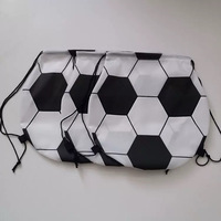 Sac à dos à cordon de serrage pour enfants, thème football, pour marathon et fêtes, avec compartiment, logo imprimable, écologique, idéal pour l'export.