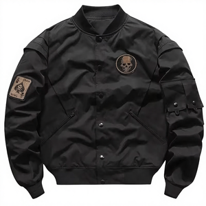 Veste Safari Décontractée Homme XiangHong – Imperméable en Toile, Col Montant, Fermeture Éclair, Logo Personnalisable (Service OEM), Vente en Gros - Product Image 4