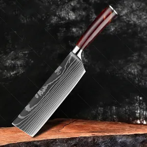 Conjunto de facas de cozinha modernas, conjunto de facas de cozinha afiadas de aço inoxidável alemão de madeira japonês com 67 camadas de damasco steak santok, em aço inoxidável com 10 peças