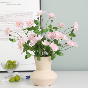 Fleurs artificielles Ruilisi en plastique et soie, Myosotis bleu, décoration de mariage et de maison, style papillon à 2 branches, lotus - Product Image 1