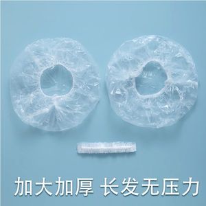 Disposable Shower Cap Thick Plastic Waterproof For Adults Showering Sanitary Use - Product Image 3