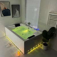 Icegalax Nouvelles Tendances Cascade Surf Spa Baignoire Villa de Luxe Intérieur Jet d'Air Baignoire de Massage avec Jacuzzi