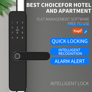 Wifi tuya ttlock app điều khiển vân tay điện tử kỹ thuật số màn hình cảm ứng bàn phím mã khóa cửa thông minh cho gỗ - Product Image 3