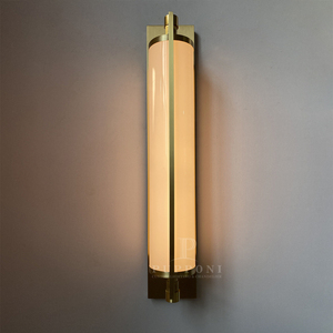 Modern Long Cylinder <b>Wall</b> <b>Sconce</b> Brass Frame Acrylic Shade Led <b>Wall</b> Lamp For Entryway Corridor Villa - Product Image 2