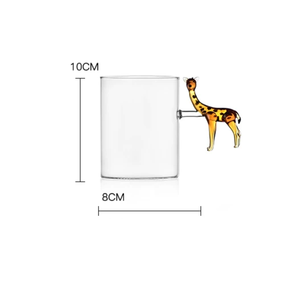 Tasses en <span class=keywords><strong>verre</strong></span> personnalisées <span class=keywords><strong>Girafe</strong></span>, design européen créatif, vente en gros, ensembles café et thé, tasses cadeaux fabriquées dans le Jiangsu - Product Image 4