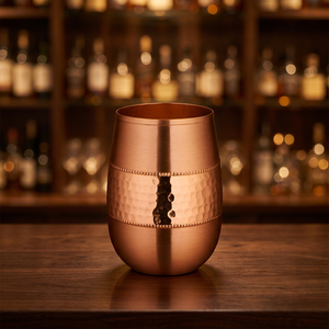 High Quality Eco-Friendly Pure Copper <b>Glass</b> <b>Tumbler</b> with Lid 300ml Capacity for Water-Custom Drinking Cup - Product Image 3