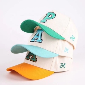Wholesale Unisex Custom Embroidery Logo 6-Panel Corduroy <b>Waterproof</b> Baseball <b>Cap</b> with Metal Buckle-Sports Trucker <b>Cap</b> - Product Image 4