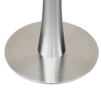 Pieds de table haut de gamme en acier inoxydable brossé, forme conique irrégulière, pour hôtel, restaurant, café