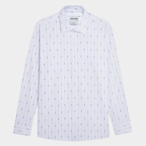 เสื้อเชิ้ตผู้ชายทรงปกติ คอจีน ยี่ห้อ Aristino รุ่น ALS1630Z ผ้าพิมพ์ลาย ระบายอากาศได้ดี ไม่ยับง่าย สไตล์ชุดทำงาน ราคาส่งสุดคุ้ม - Product Image 1