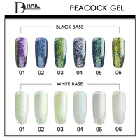 BD paon Gel vernis nouveau lancement éblouissant Gel vernis Collection boîte 6 couleurs haute Pigment caméléon sirène Gel vernis à ongles