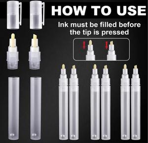 Заводская оптовая продажа пустая маркерная ручка прозрачная ручка бочка 0,7 мм 1 мм добавить любые цветные чернила граффити пустой маркер - Product Image 6