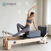 Lit de Pilates Reformer de qualité studio ONEMAX avec revêtement en cuir microfibre, éponge 45D, options multicolores pour usage commercial