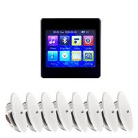 Amplificateur mural Bluetooth 4 canaux 425S+CF620 pour maison intelligente et 8 enceintes de plafond pour système de musique d'ambiance multi-pièces