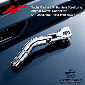 Connecteur pivotant pour ancre longue en acier inoxydable 316 pour yachts marins – Triple pièce robuste à dégagement rapide - Product Image 4