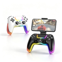 Manette de jeu sans fil BT RGB P07, contrôleur à vibration turbo pour PS4 Switch PC IOS Android