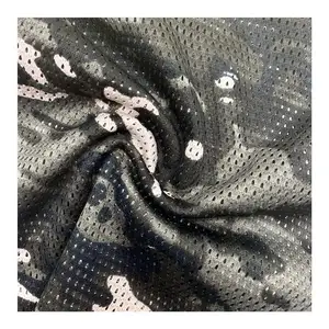 100% Polyester Good Air Permeability Outdoor Mesh Fabric With Bird Eye Tactical Has Camouflage Colors For Clothing