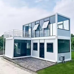 בית מכולה נייד רב תכליתי מפלדה עמידה בגודל 40 רגל, ניתן לפירוק, עם דלת נגללת, לשימוש כבית, חניה או קאסה קונטנדר. - Product Image 1