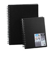 Livre de croquis à paillettes couverture noire Design de mode personnalisé 160gsm carnet de croquis pour crayons d'art pastel