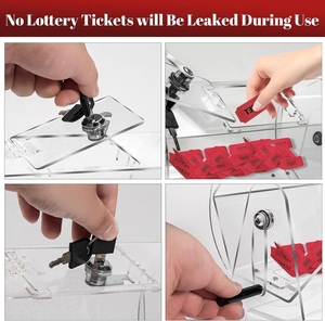 Trasparenza personalizzata scatola della lotteria in acrilico Lucite tamburo della lotteria con manico per Bingo lotteria <span class=keywords><strong>Tombola</strong></span> Home Office Party Club - Product Image 4