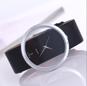<span class=keywords><strong>Orologio</strong></span> da <span class=keywords><strong>donna</strong></span> al quarzo trasparente in pelle bianca alla moda - Product Image 2