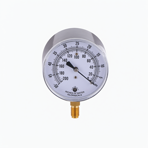 Manomètre radial en fonte de 63 mm avec réglage de zéro pour la mesure basse pression - Product Image 1