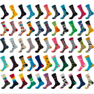 Luolywu — chaussettes colorées pour hommes, Design à la mode