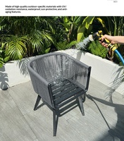 Ensemble de jardin en aluminium pour l'extérieur, table et chaises, résistant à l'eau, aux UV, à l'huile et à l'humidité, style nordique, de qualité supérieure