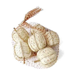 2024 nuovo Design vendita calda 3 "piccolo sacchetto di zucca decorazione Halloween ringraziamento autunno raccolto artificiale zucche finte