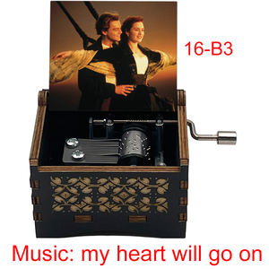 Romántico mi corazón irá en caja de música con manivela de madera Titanic película <span class=keywords><strong>Jack</strong></span> Rose Fans recuerdo especial amante regalos de navidad - Product Image 6