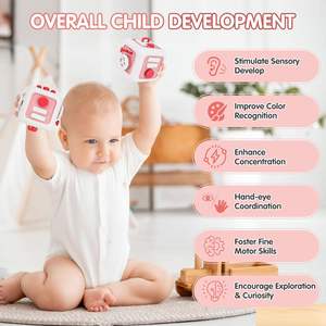 Jouet interactif EPT Whack a Mole avec volant pour tout-petits, boîte éducative Montessori, plateau d'activités, <span class=keywords><strong>cube</strong></span> d'activités - Product Image 3