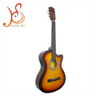 Wholesale 38 Inch Electric Acoustic Guitar OEM Service Full Size Cutaway Electric Guitars Kit for Beginner Adult Kid